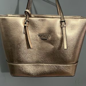 Metallic Rose gold Guess purse